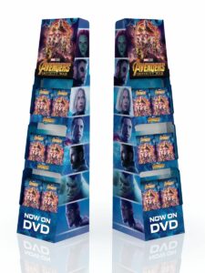 Floor Standing Display Unit for Avengers Infinity War DVD