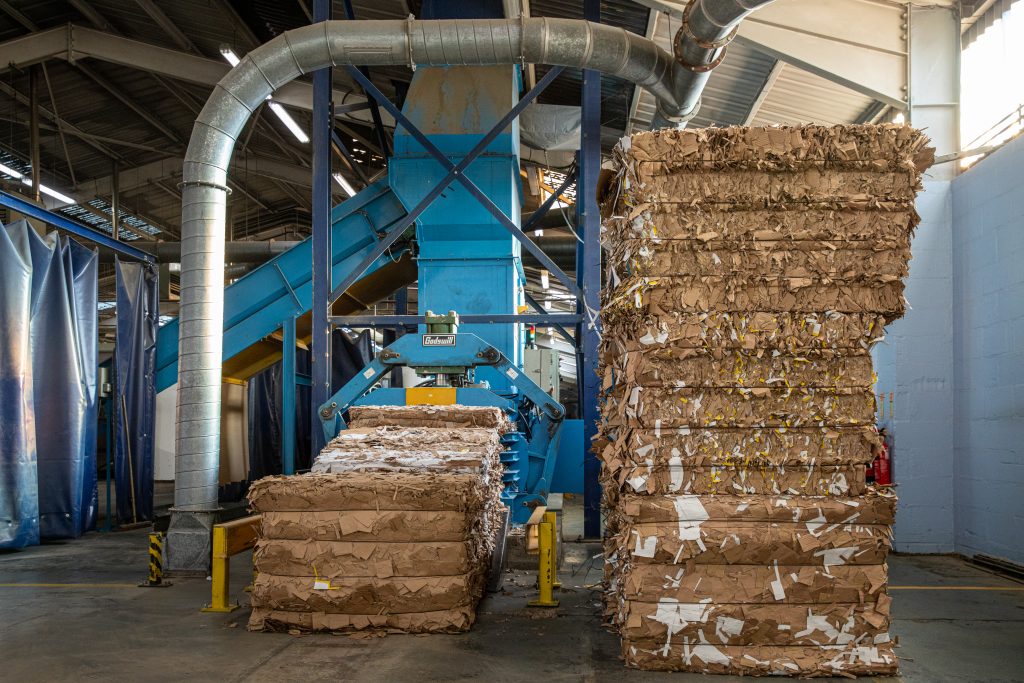 photo of sustainable cardboard facility at garthwest