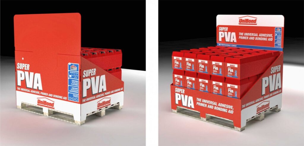 Quarter pallet display, Quarter pallet display unit, Quarter pallet display stand